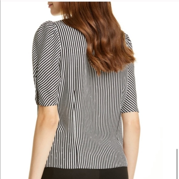 Olivia Stripe Silk Top Frame Denim Multi Stripe - Picture 7 of 8